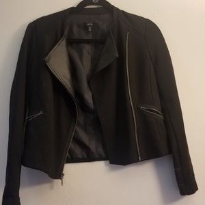 Apt. 9 Polyester Petite Crop Moto Jacket